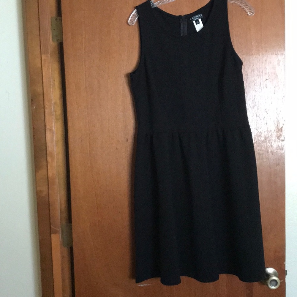 Reynah Couture Black Gather Waist Pleat Dress